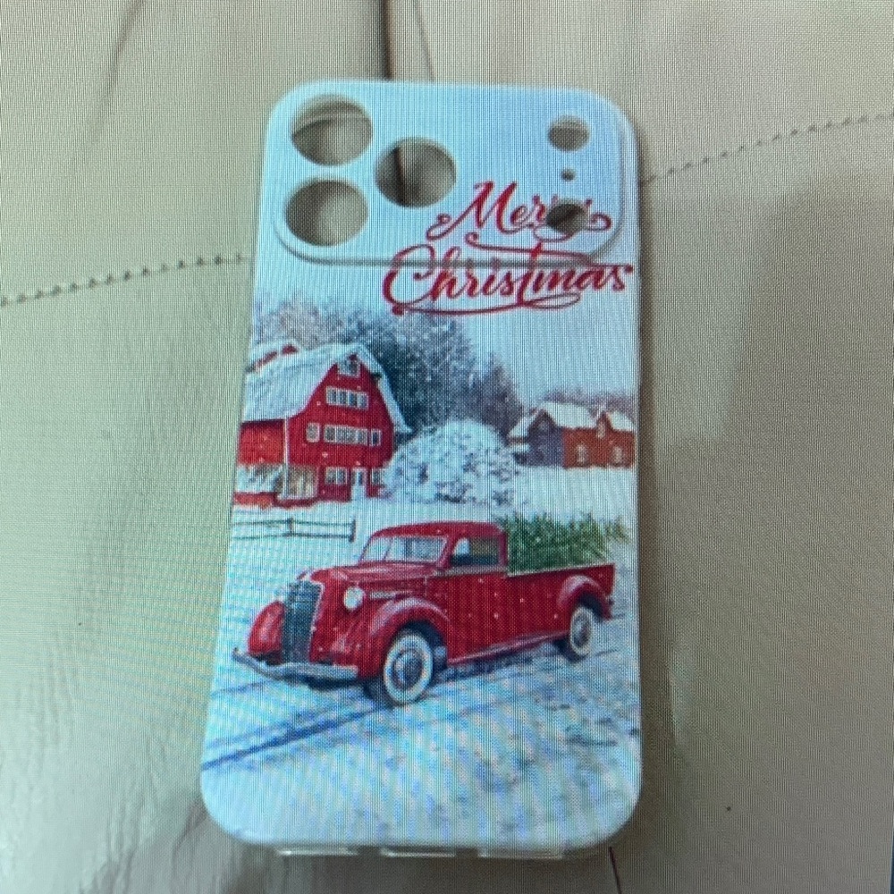 Apple Christmas Phone Case - Red and White